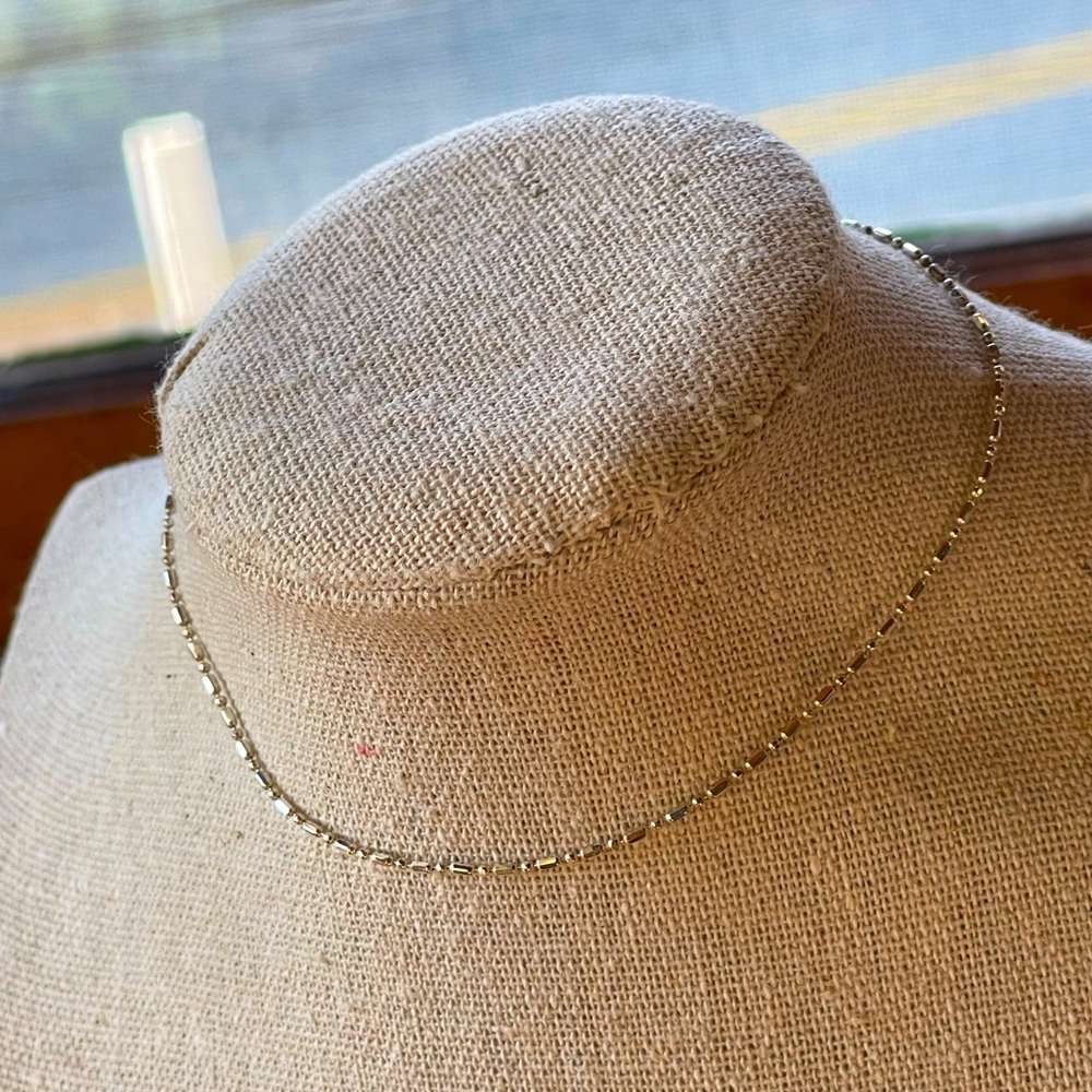 Beautiful 925 faceted ankle bracelet 80s 10"